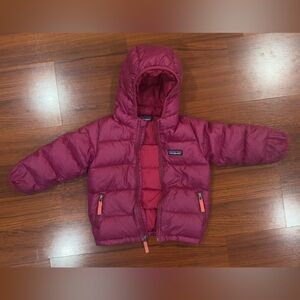 Patagonia Kids Fuchsia Puffer Jacket with Hood 2T